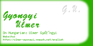 gyongyi ulmer business card